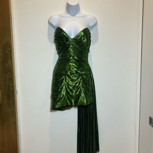 Retrofete Green Strapless Dress - Picture 3 of 4